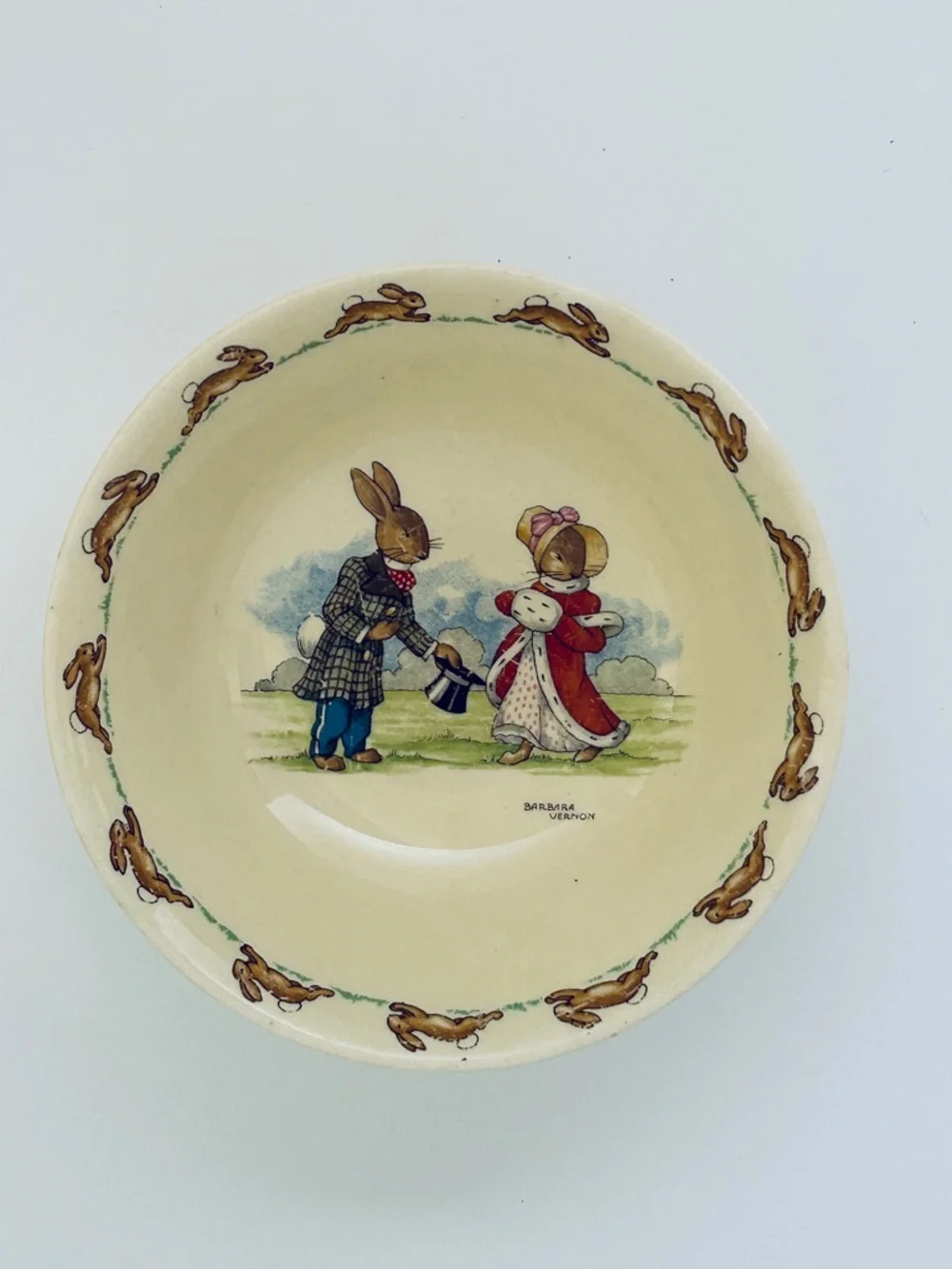 Vintage Royal Doulton Bunnykins Cereal bowl 6” 1940-50’s
